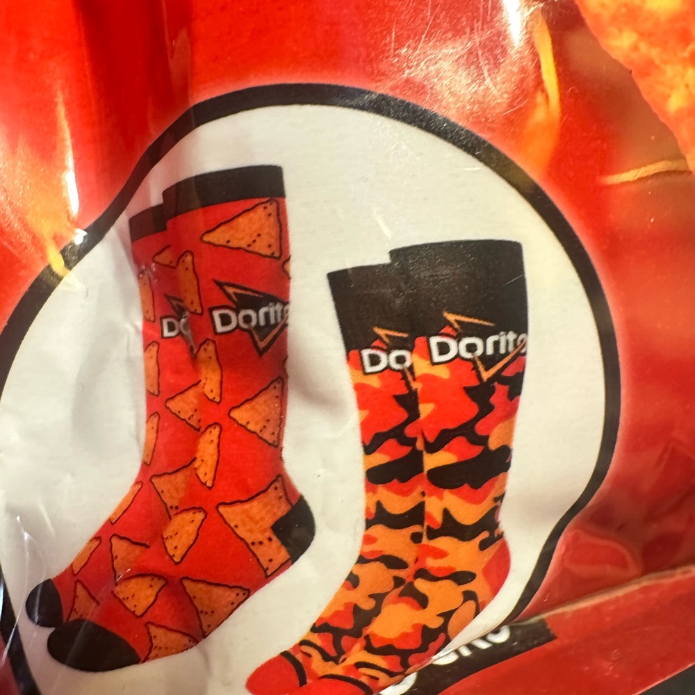 Themed - Doritos Men’s Socks 2 pairs - Crew Length, Brand new in bag